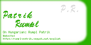patrik rumpl business card